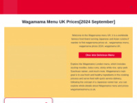 Wagamamasmenu.co.uk