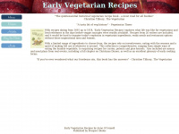Earlyvegetarianrecipes.co.uk